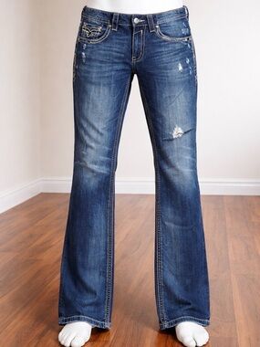 Rock Revival Jasper boot distressed jeans size 34